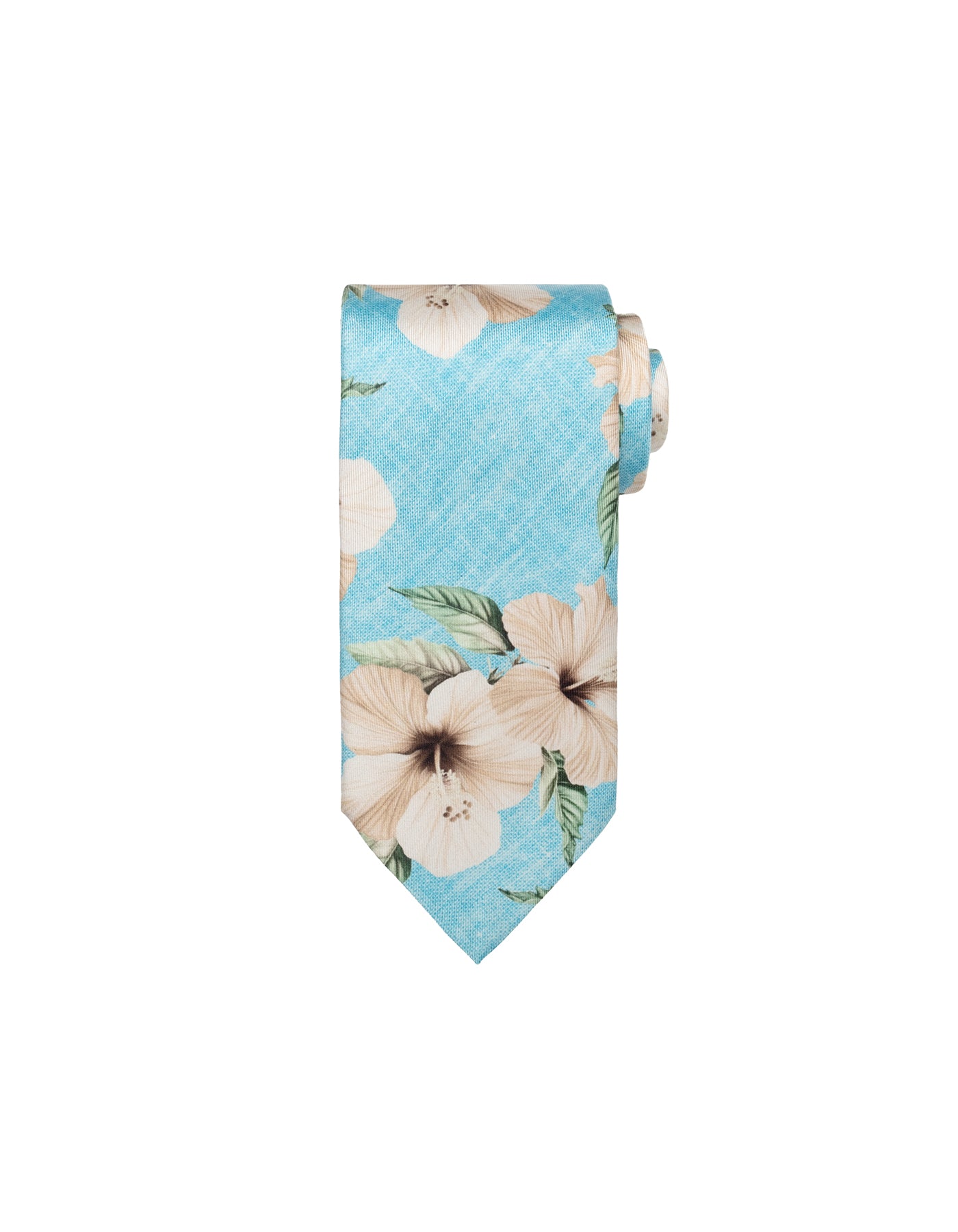 Silk Hibiscus Flower Tie