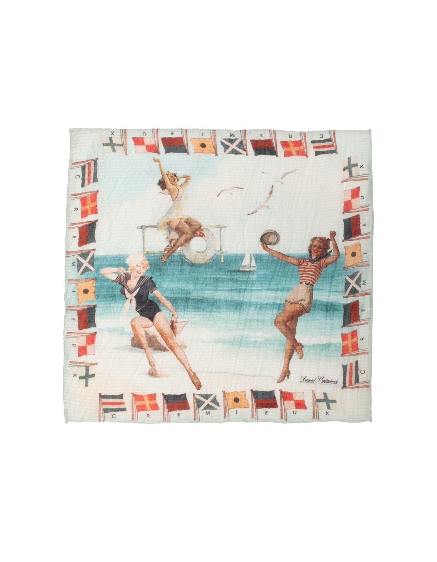 Seersucker Nautical Pinup Pocket Square