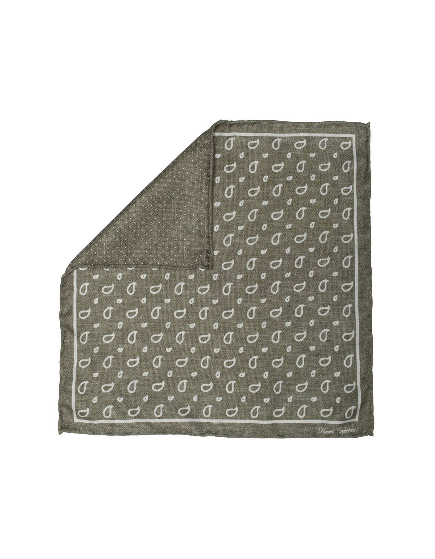 Silk Paisley Dot Pocket Square