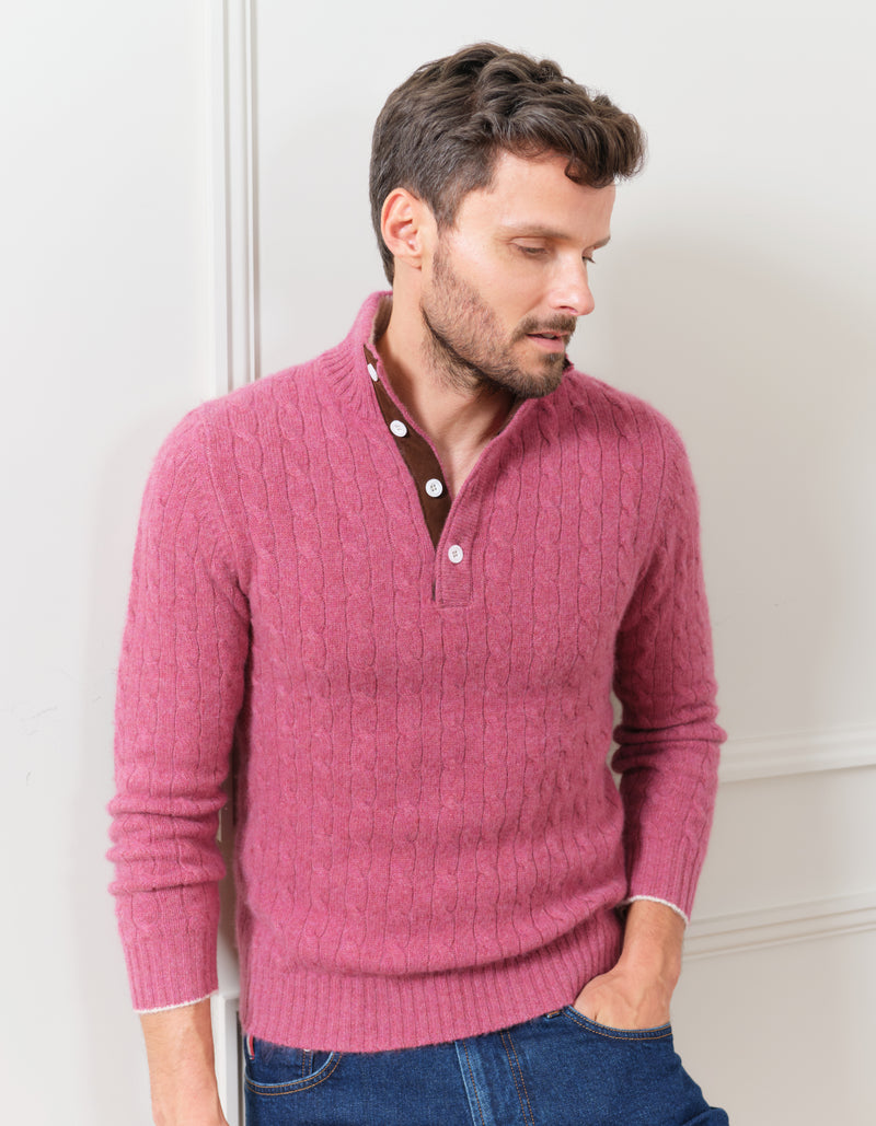 100% ITALIAN CASHMERE CABLE SWEATER