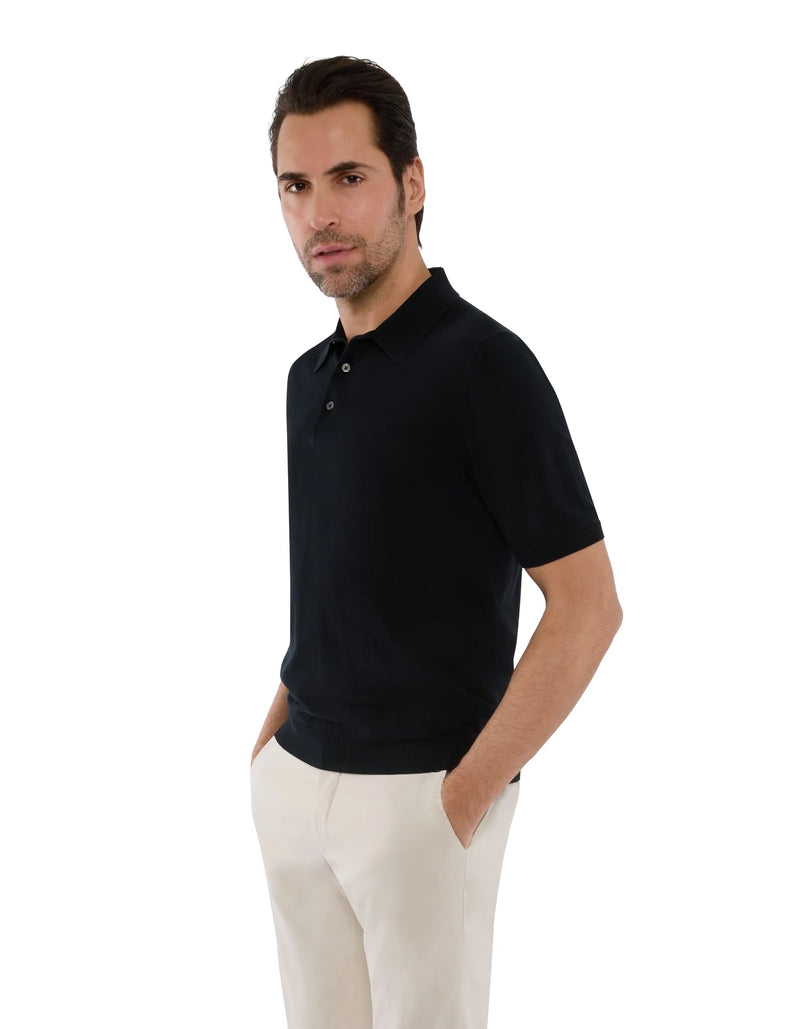 CREPE COTTON POLO WITH FULLY FASHION COLLAR