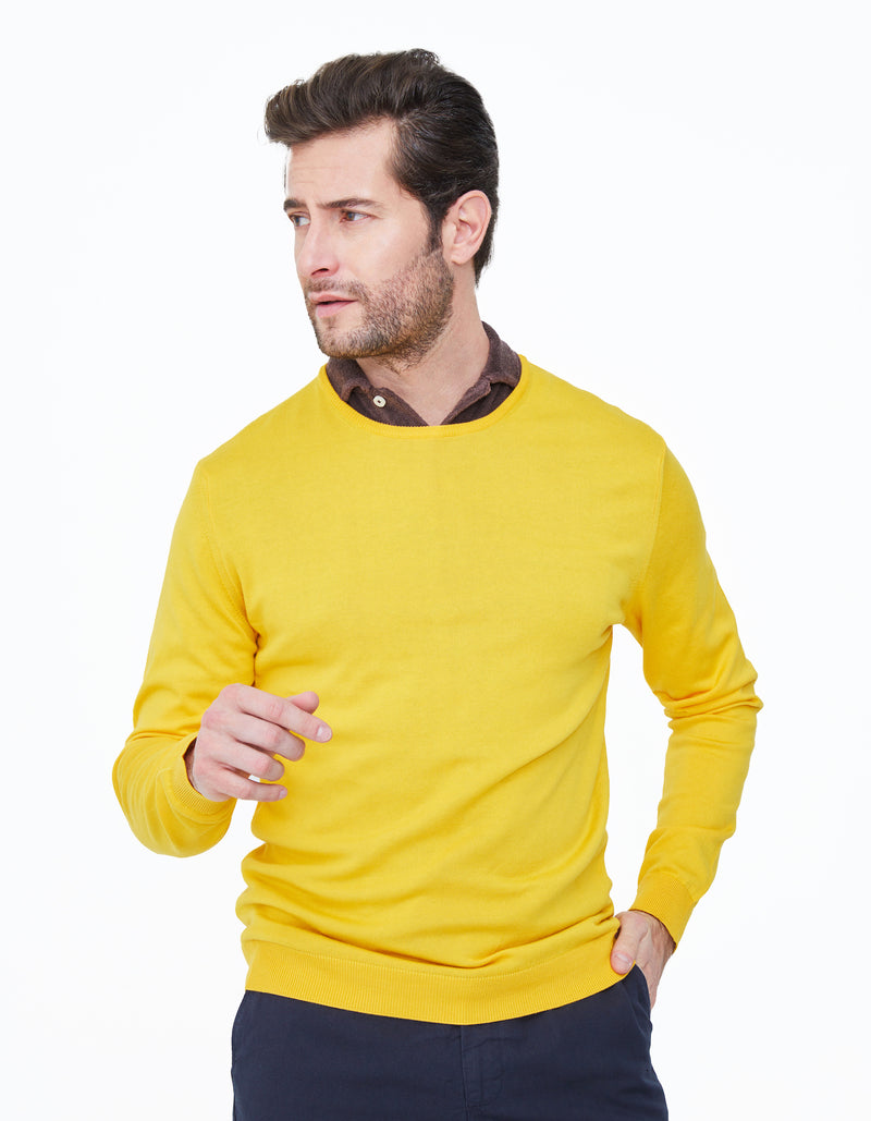 CREWNECK SWEATER WITH TIPPING