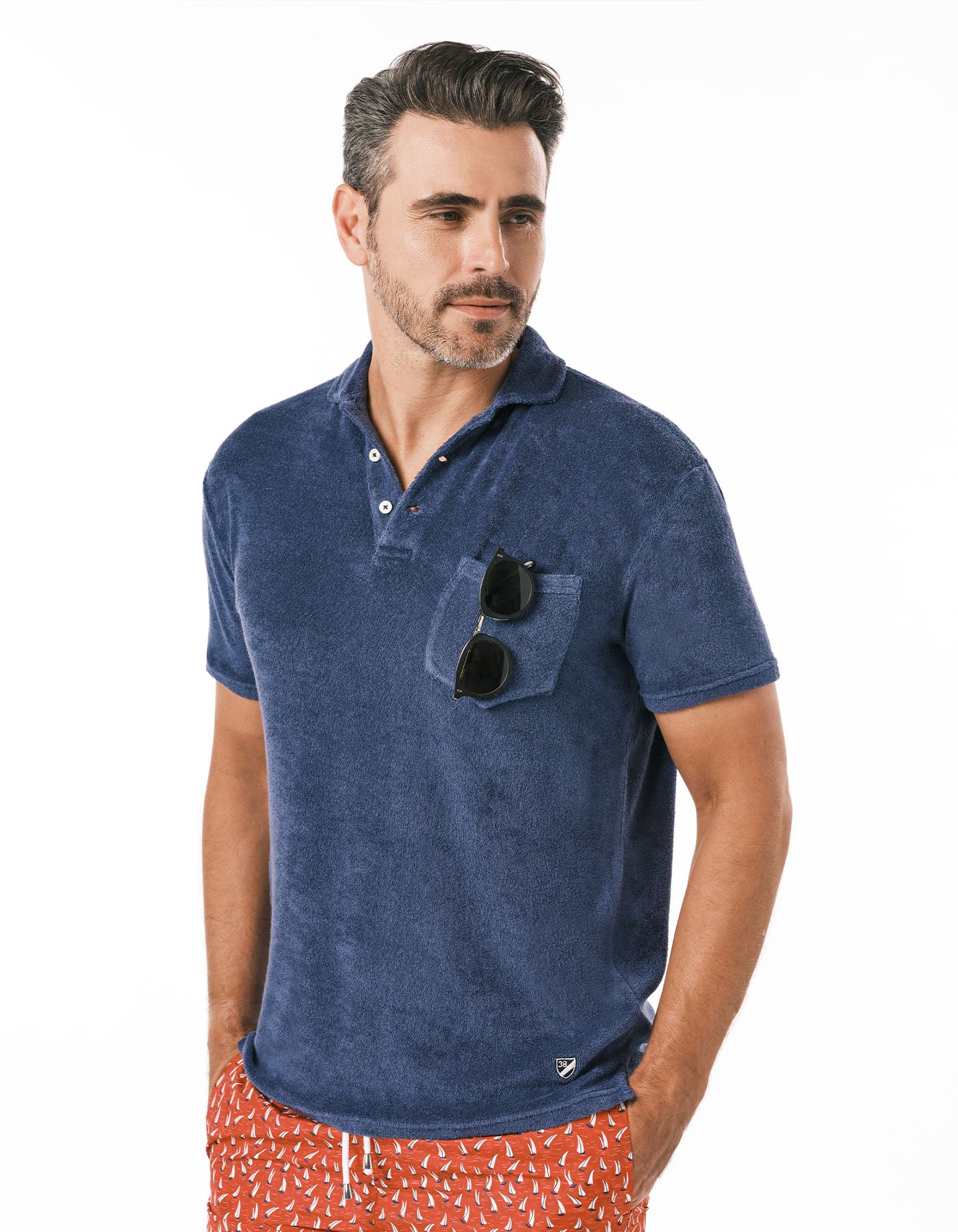 GARMENT DYED TERRY CLOTH POLO – CREMIEUX USA