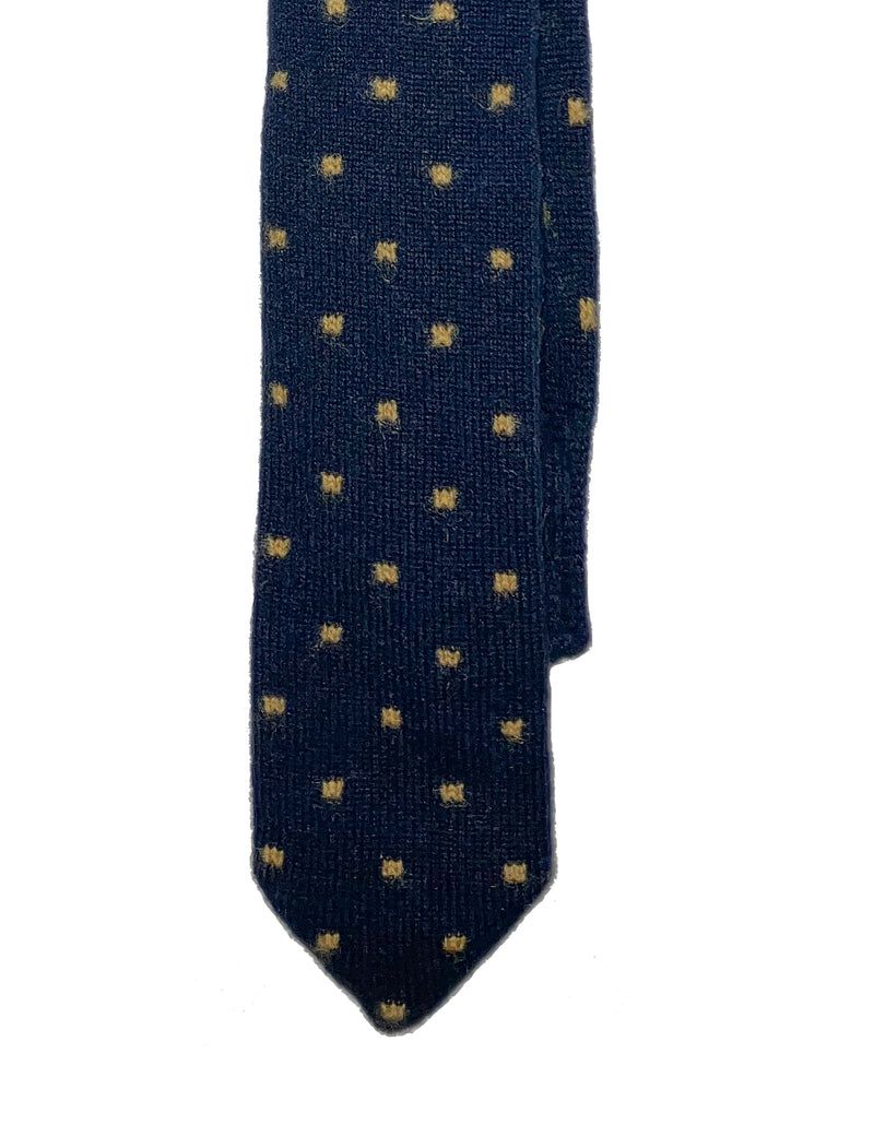 100% CASHMERE FULLY FASHIONED POLKA DOTS TIE